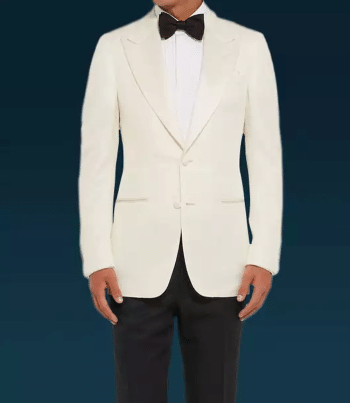 Men's Ivory Peak Lapel Two Button Dinner Jacket